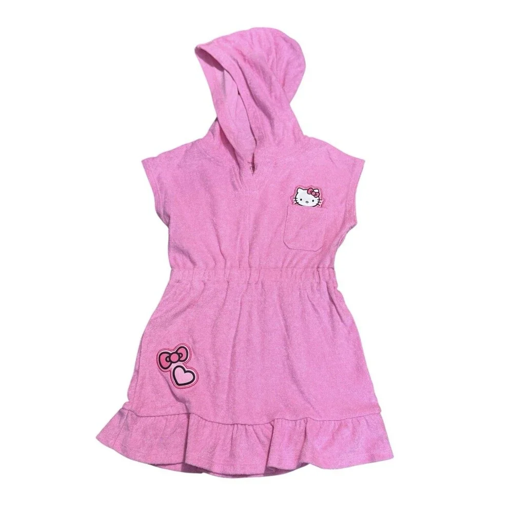 Sanrio Hello Kitty Girls 3 Pcs Swim Set With Hooded Cover Up Size 18 months NWT